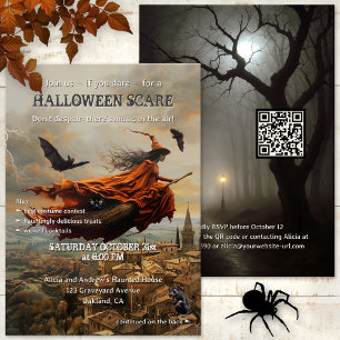 Invitación Malvada Bruja Adulta Halloween Scare