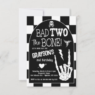 Invitación Malvado hasta los huesos fiesta de cumpleaños núme