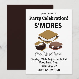 Invitación Malvaviscos Postre Smores Una Vez Más Smore