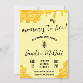 Invitación ¡Mamá a Bee! Abeja de miel, cariño, Baby Shower