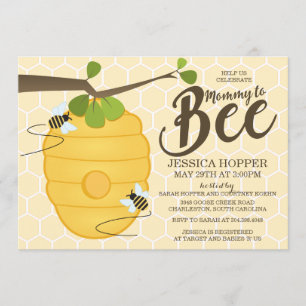 Invitación Mamá a la abeja Baby Shower