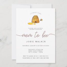 Invitación Mamá a la abeja, Baby Shower