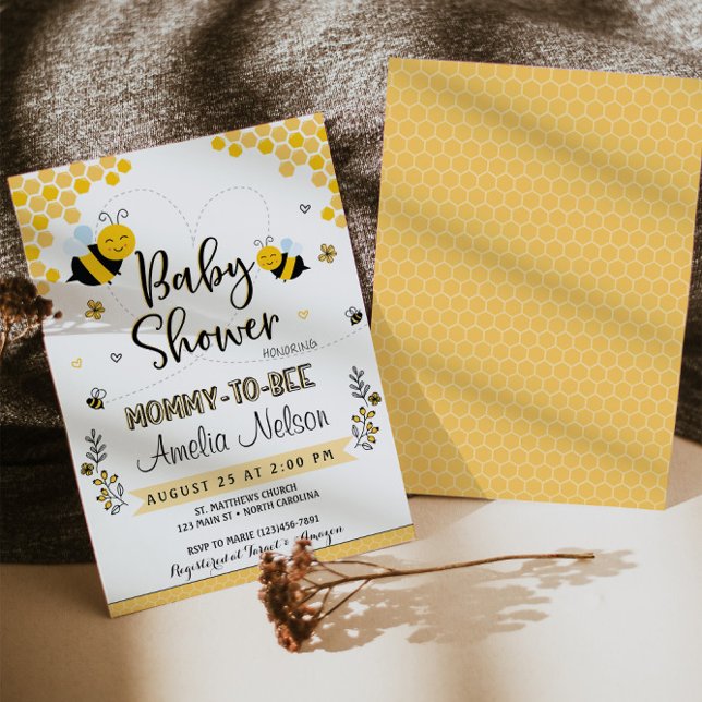 Invitación Mamá A Ser Invitada Baby Shower Amarillo Neutral (Subido por el creador)