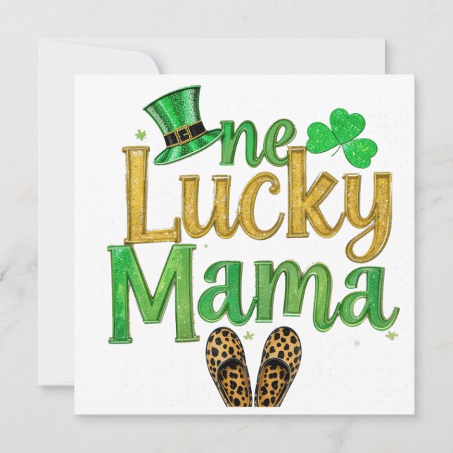 Invitación Mama afortunada de San Patricio (Anverso)