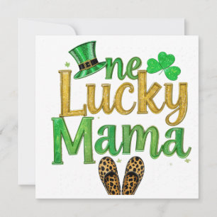 Invitación Mama afortunada de San Patricio
