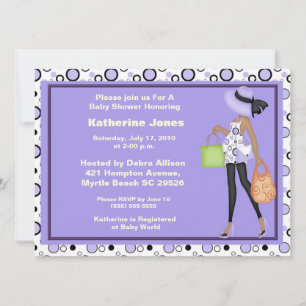 Invitación Mamá afroamericana será invitada a Baby Shower