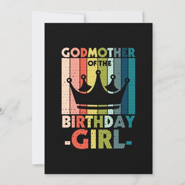 Invitación Mamá Artística Madrina De La Cumpleañera (Anverso)