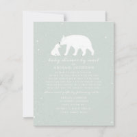 Mama + Baby Polar Bear Boy Baby Shower Por Correo