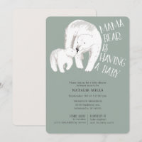 Mama Bear Green Neutral Baby Shower