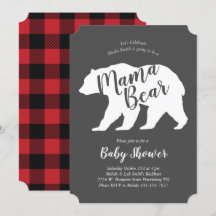 Mama Bear Lodge Baby Shower Género neutral