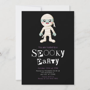 Invitación Mamá Bonita Halloween Minimalista Moderna