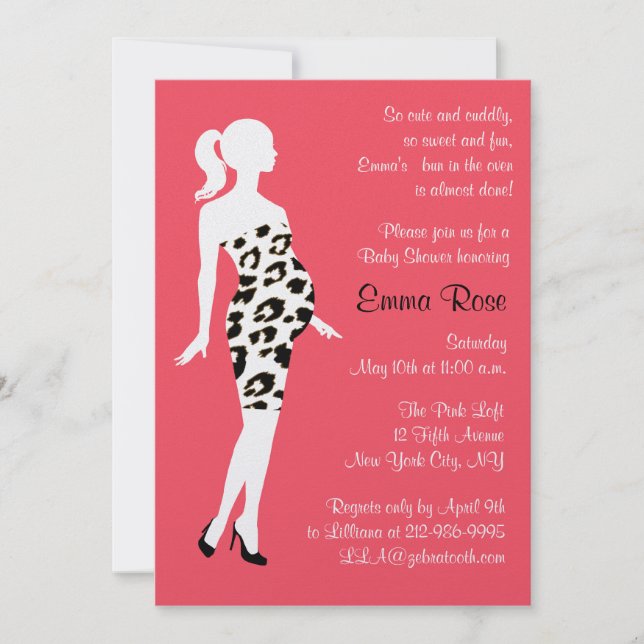 Invitación ¡Mamá caliente!Invitación a Baby Shower (Anverso)