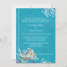 Invitación Mamá colorida Boda floral turquesa