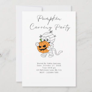Invitación Mamá con Fiesta de calabaza de calabaza de calabaz