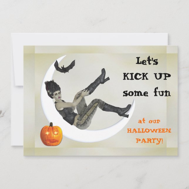 Invitación Mamá cursi Halloween Party de Frankenstein (Anverso)