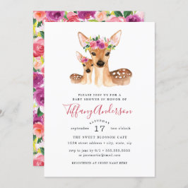 Invitación Mamá De Cerveza Dulce Y Baby Shower Floral De Bebé