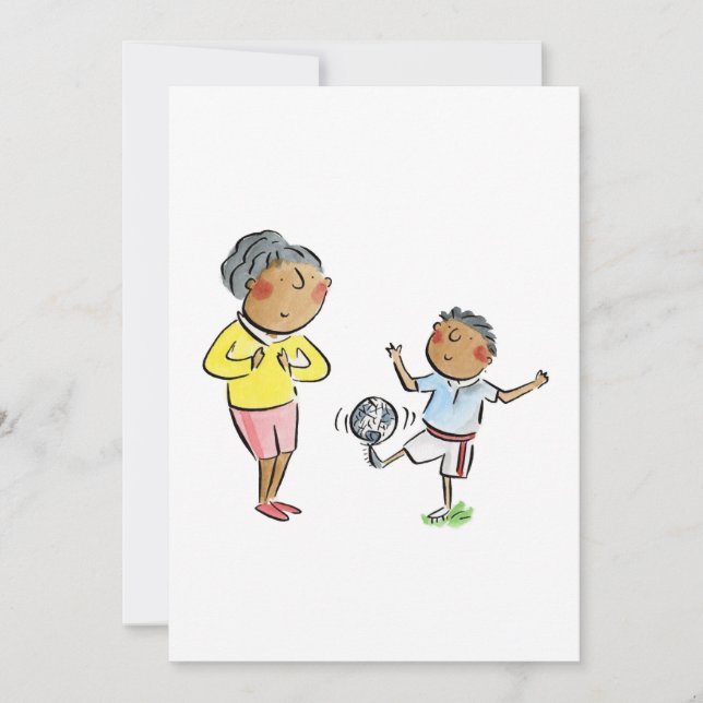 Invitación Mamá de fútbol (Anverso)