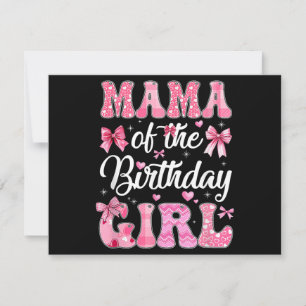 Invitación Mamá De La Familia Chica De Cumpleaños Coquette Ro