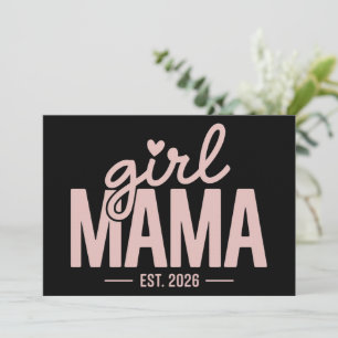 Invitación Mamá de niña Est 2026 Revelación de embarazo Mamá 