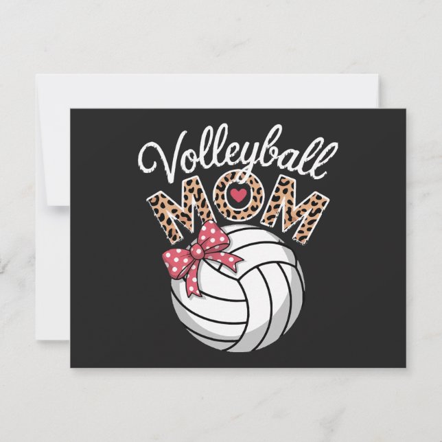 Invitación Mamá de voleibol (Anverso)
