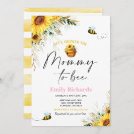 Invitación Mamá Del Girasol De La Abeja De La Miel