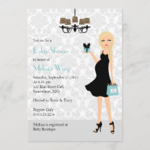 Mamá embarazada Baby Shower del leopardo azul del