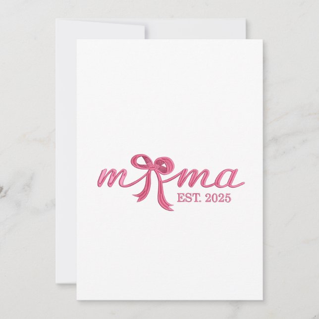 Invitación Mama Est 2025 Día De La Madre De La Coqueta De Bow (Anverso)