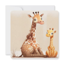 Mamá Giraffe con el bebé