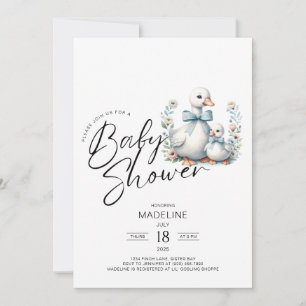 Invitación Mama Goose y Gosling Baby Shower