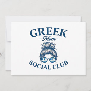 Invitación Mamá griega club social trendy mamá griega