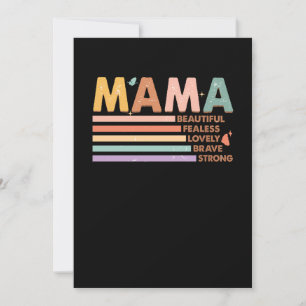 Invitación Mamá Hermosa Sin Miedo Adorable Valiente Fuerte