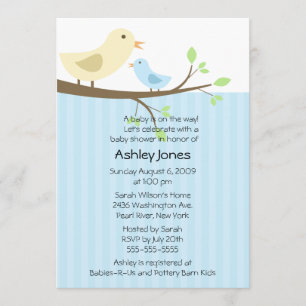 Invitación Mamá linda Bird y bebé Baby Shower