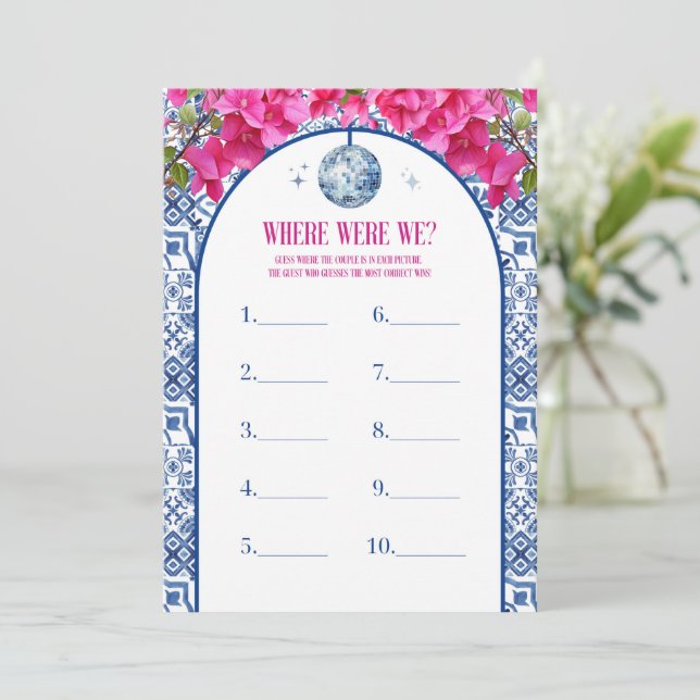 Invitación Mama Mia Hen Fiesta Dónde Estábamos Las Cartas De  (Anverso de pie)