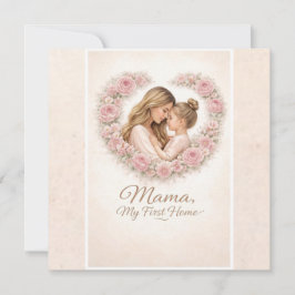 Invitación Mama — My First Home | Mother & Daughter Floral Tr