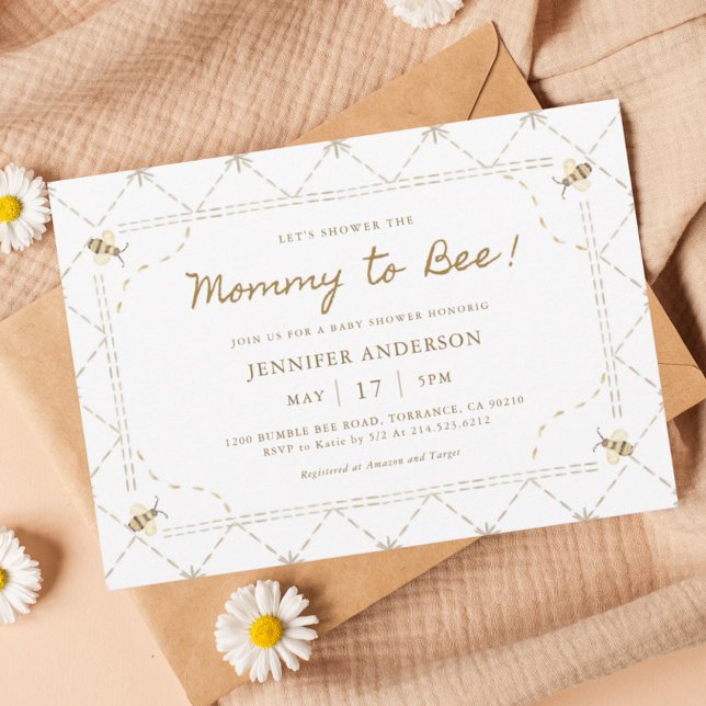 Invitación Mamá Para Abejar A La Miel Baby Shower (Subido por el creador)