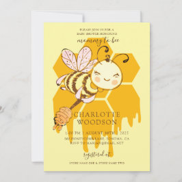 Invitación Mamá Para Abejar La Abeja De Honeycomb Invitada En