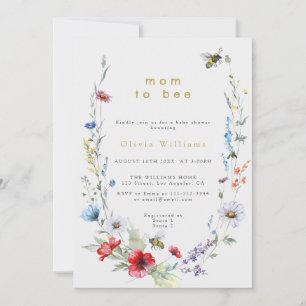 Invitación Mamá Para Adorarse De La Baby Shower De Wildflower