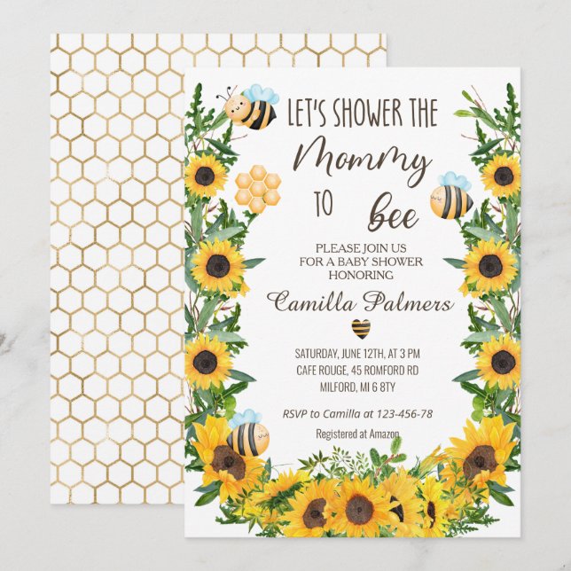 Invitación Mamá Para Adquirir Baby Shower (Anverso / Reverso)
