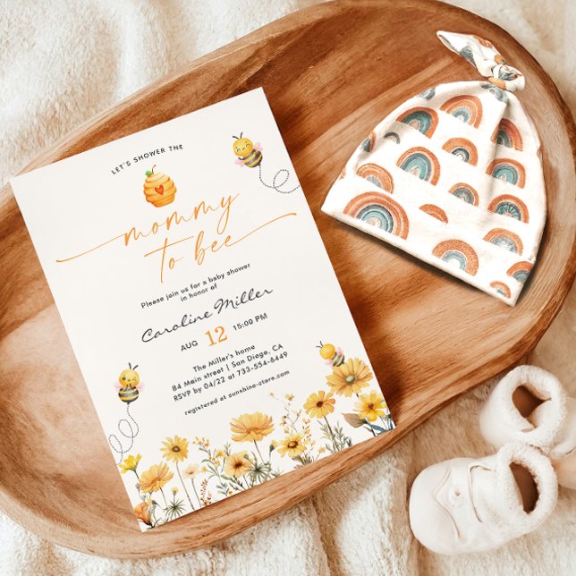 Invitación Mamá Para Apostar A La Flor Silvestre Baby Shower  (Subido por el creador)