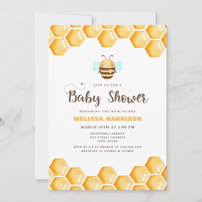 Invitación Mamá para comprar Baby Shower (Anverso)