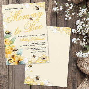 Invitación Mamá para la Fiesta de Revelación de Género Neutra