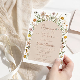 Invitación Mamá Para Ser Boho Floral Baby Shower