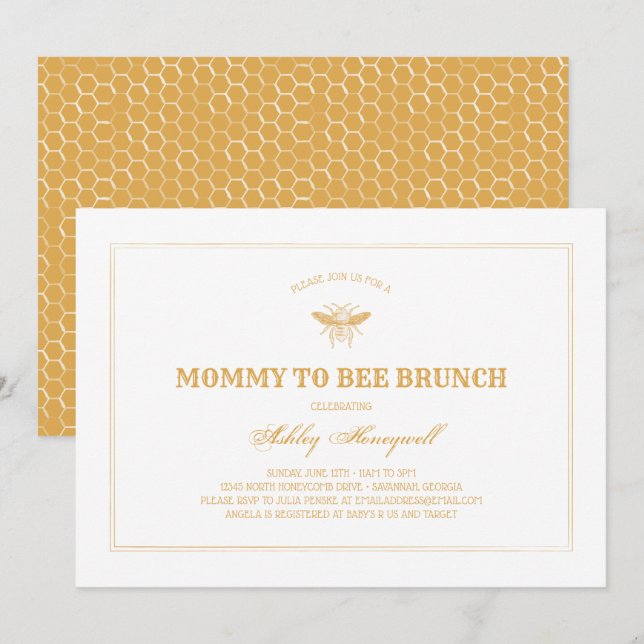 Invitación Mamá para ser brunch (Anverso / Reverso)
