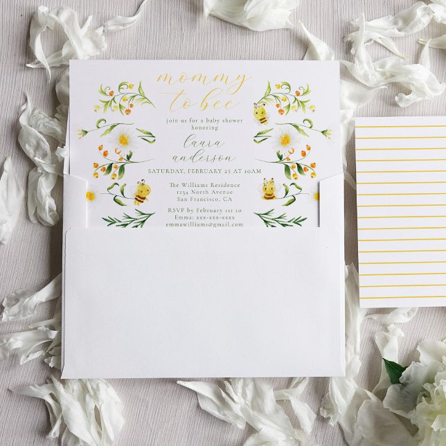 Invitación Mamá Para Ser Elegante Baby Shower Floral (Subido por el creador)