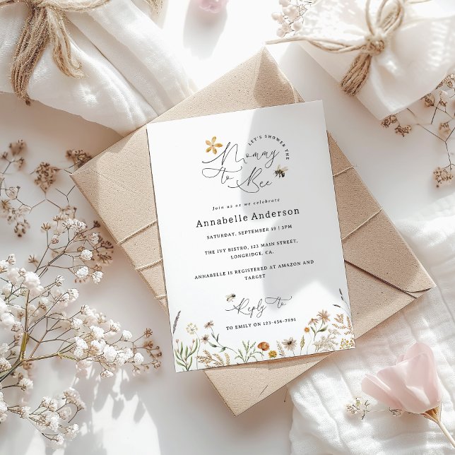 Invitación Mamá para ser una bebé de flores silvestres (Subido por el creador)