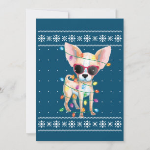 Invitación Mamá Perro Chihuahua Mujer Navidad Suéter Feo