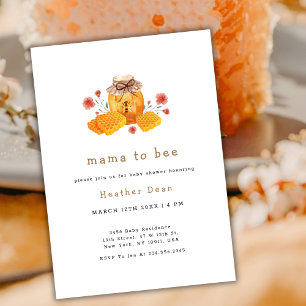 Invitación Mamá se va a adueñar de la pequeña miel de flores 