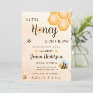 Invitación Mamá Se Va A Atraer A Baby Shower Honey En El Cami