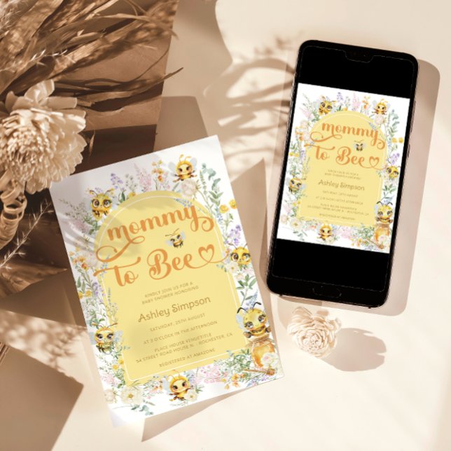 Invitación Mamá se va a convertir en Baby Shower lindo (Subido por el creador)