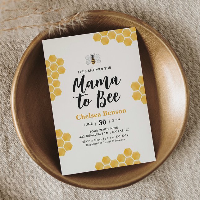 Invitación Mama to Bee Bumblebee Baby Shower (Subido por el creador)